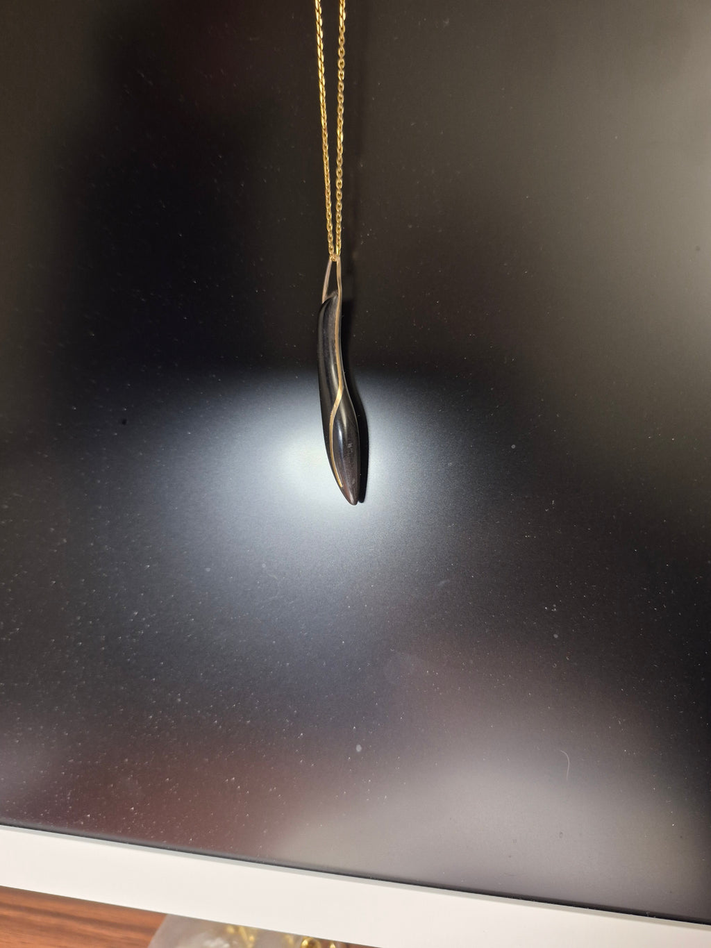 Black and Gold stone pendant