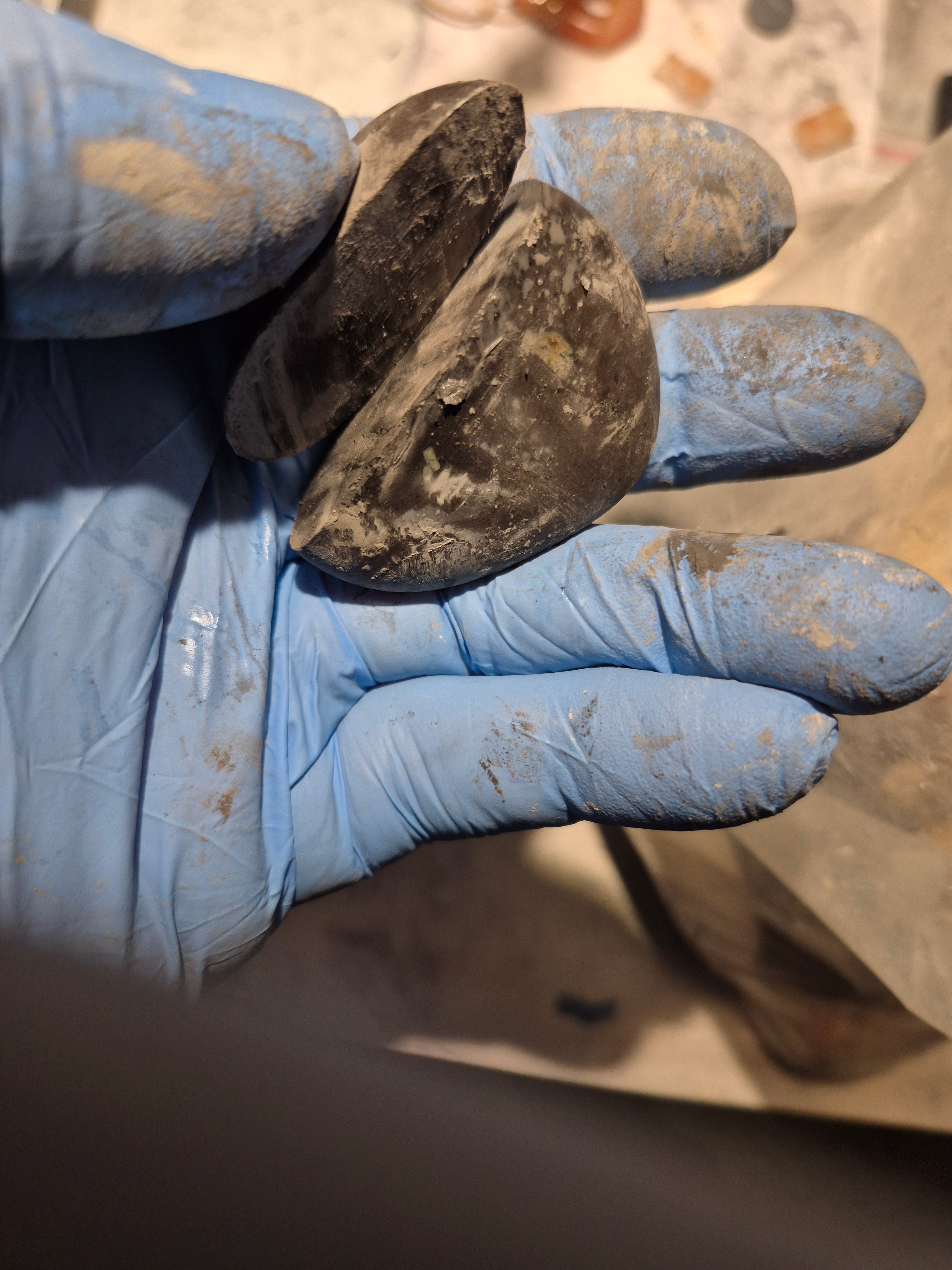 Black and Gold stone pendant