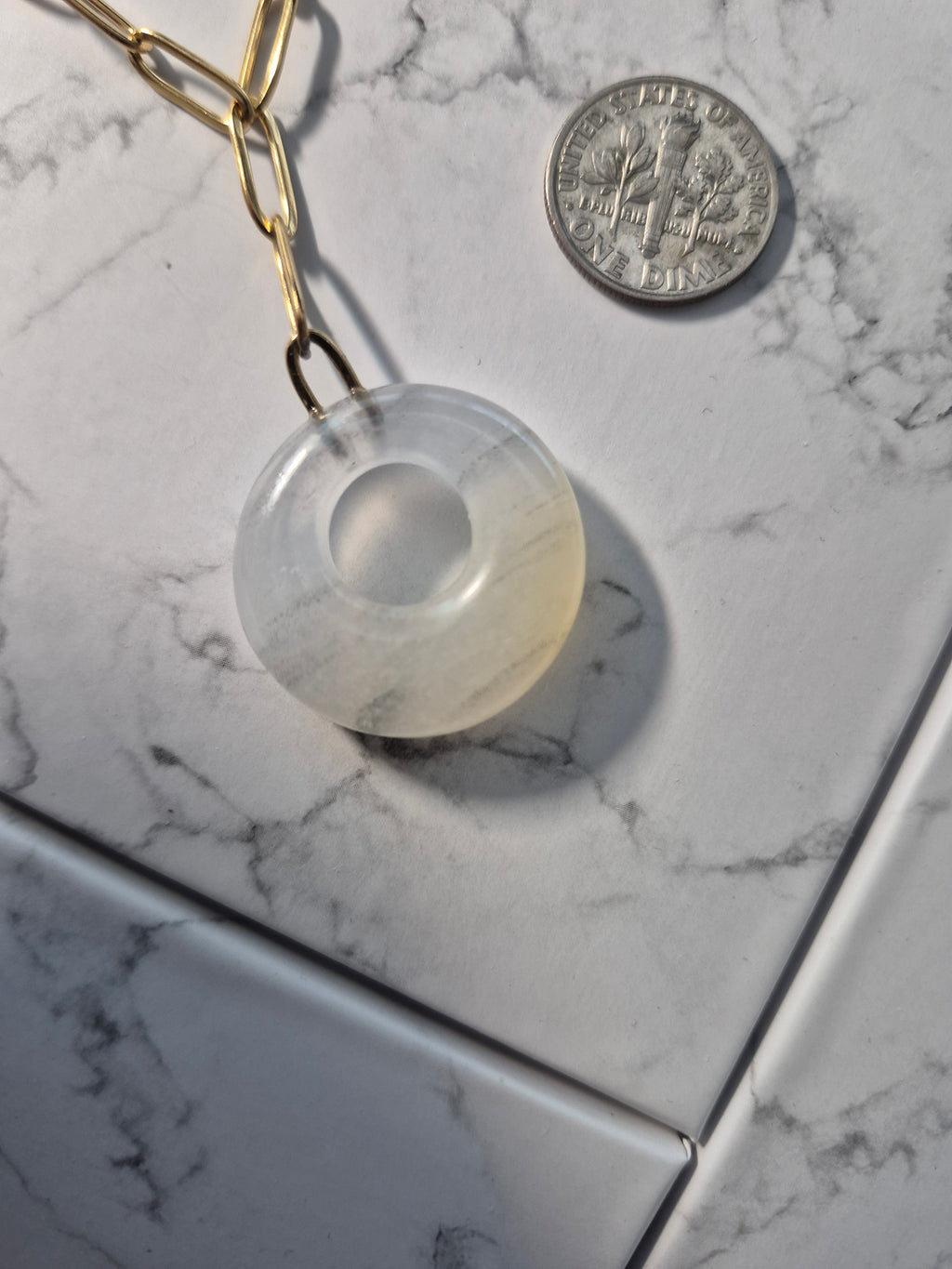 Stone necklace ring shape