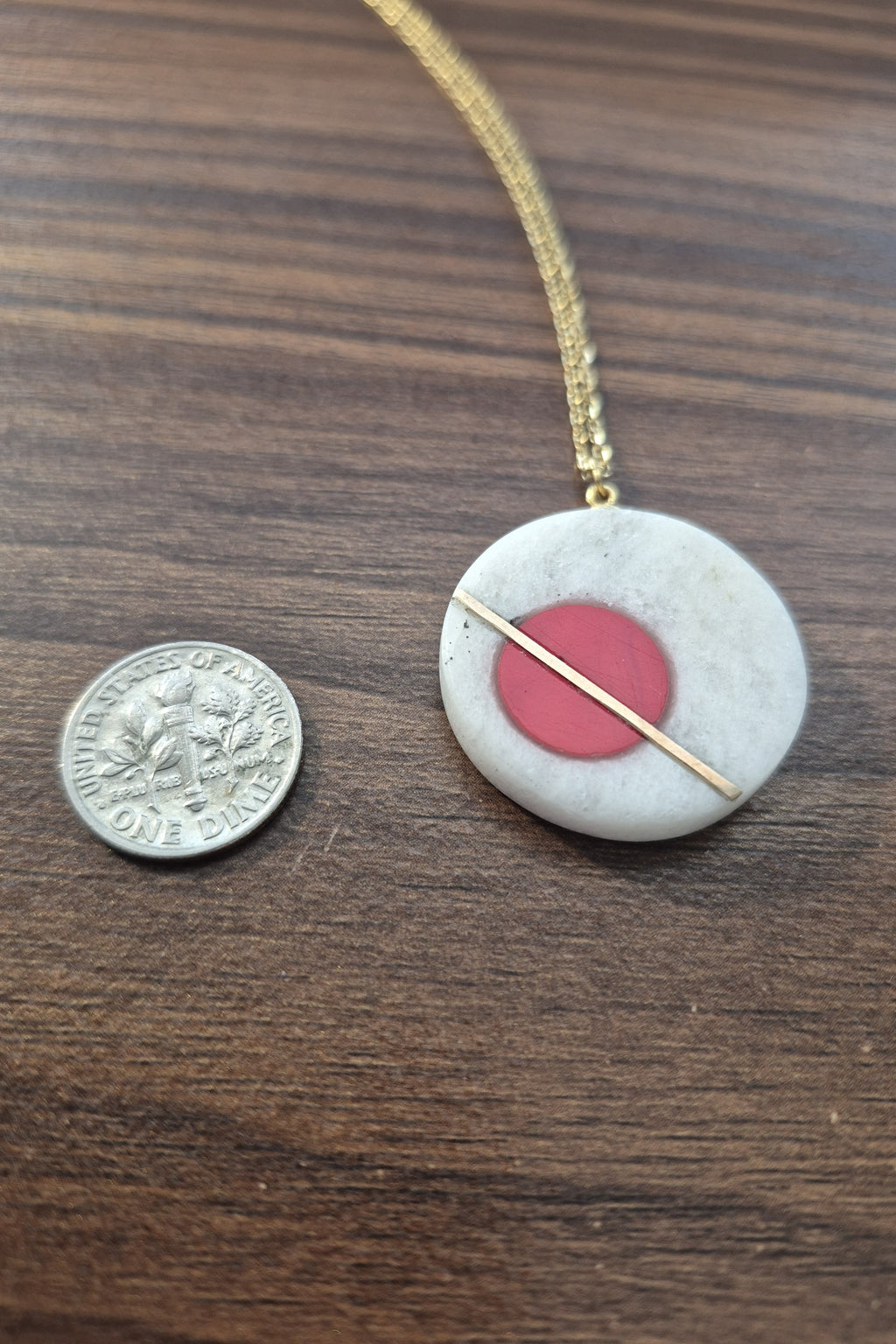 Boho stone red and white geometric jewelry