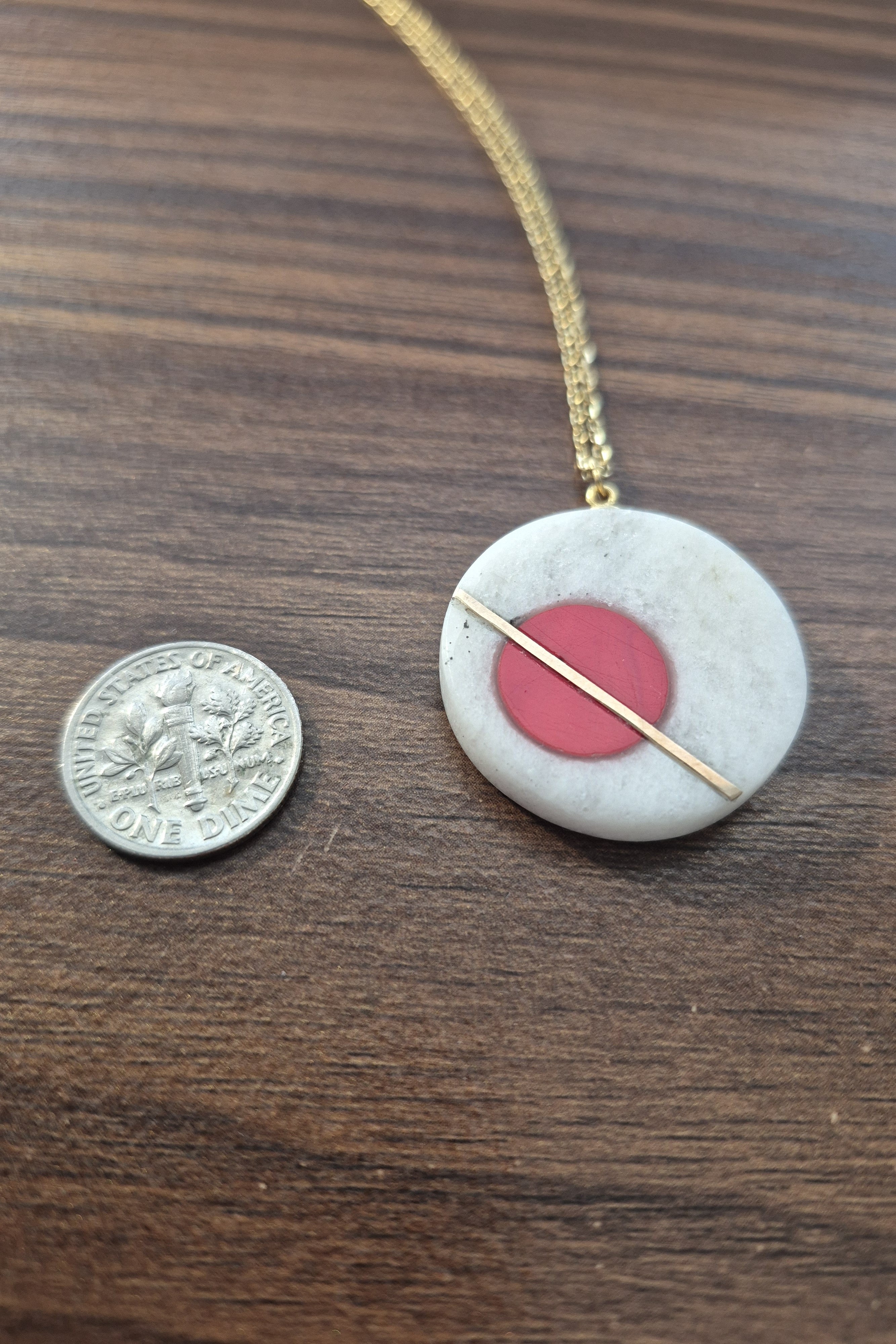 Boho stone red and white geometric jewelry