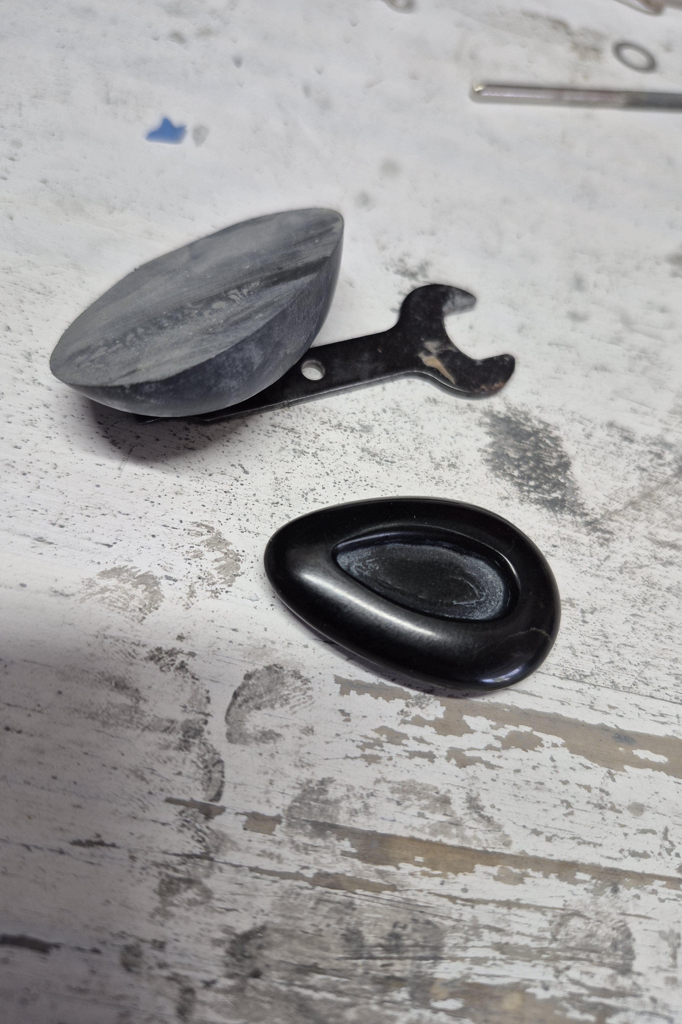 Black stone and Sterling Necklace