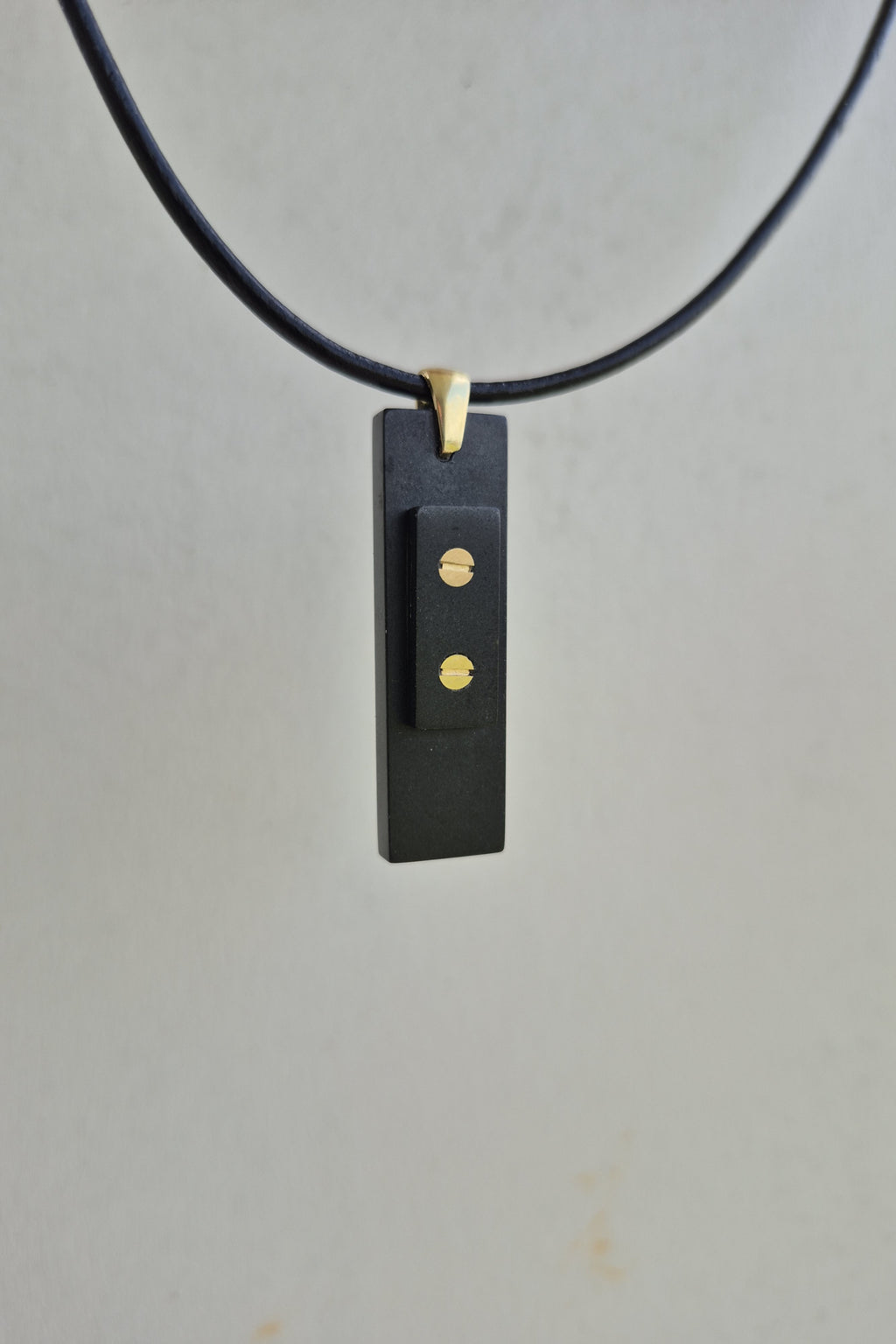 Black Stone Bar Necklace