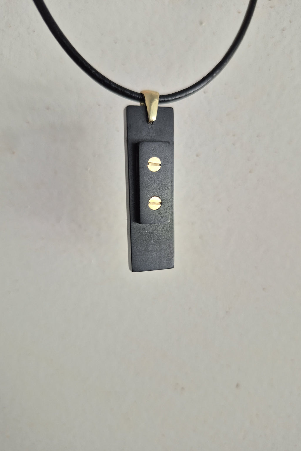 Black Stone Bar Necklace