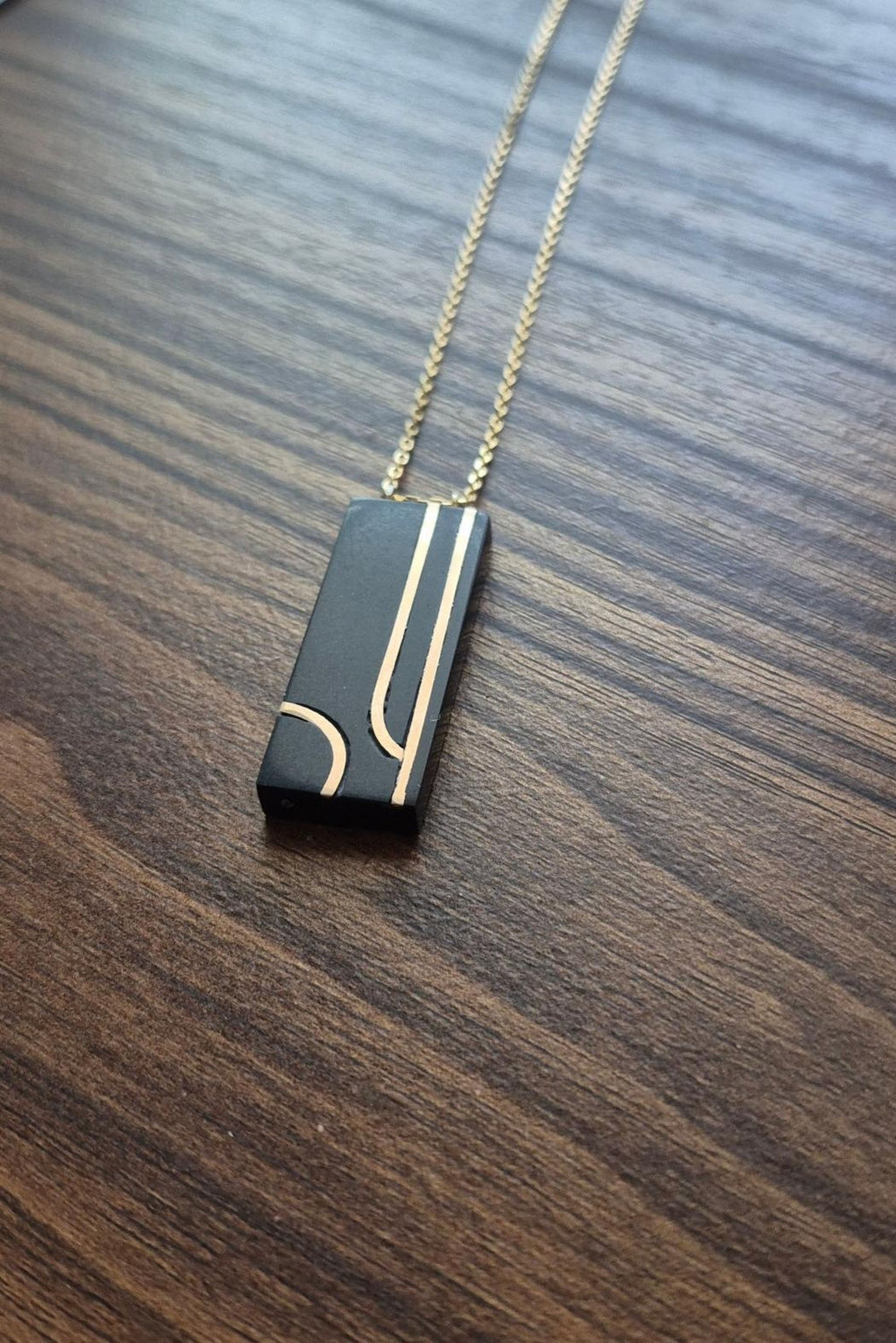Black stone necklace