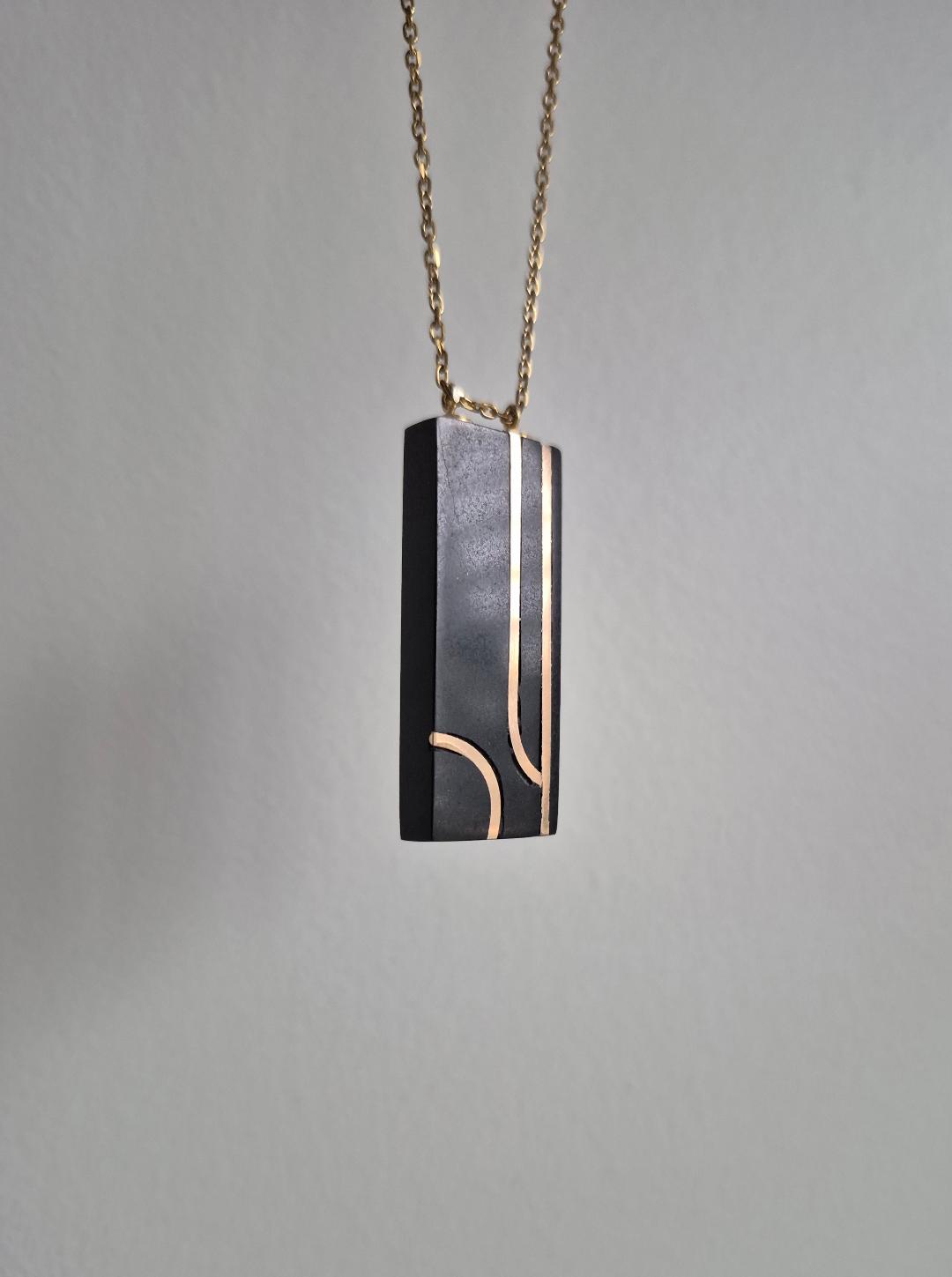 Black stone necklace