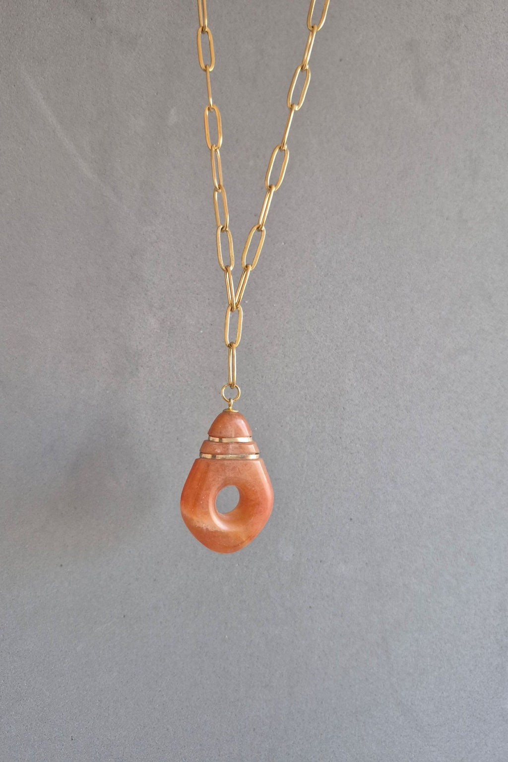 Artisan Boho Honey stone pendent