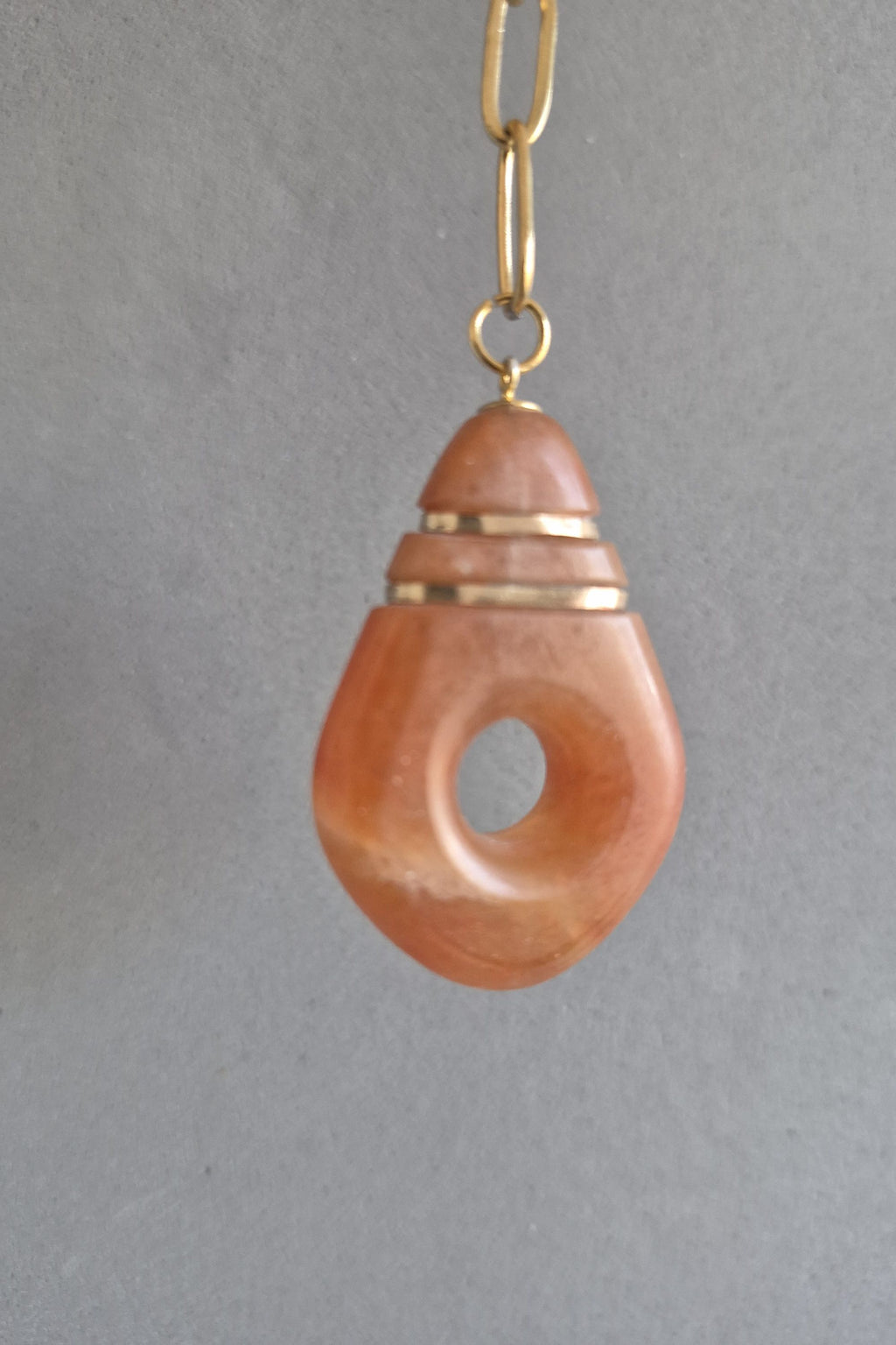 Artisan Boho Honey stone pendent