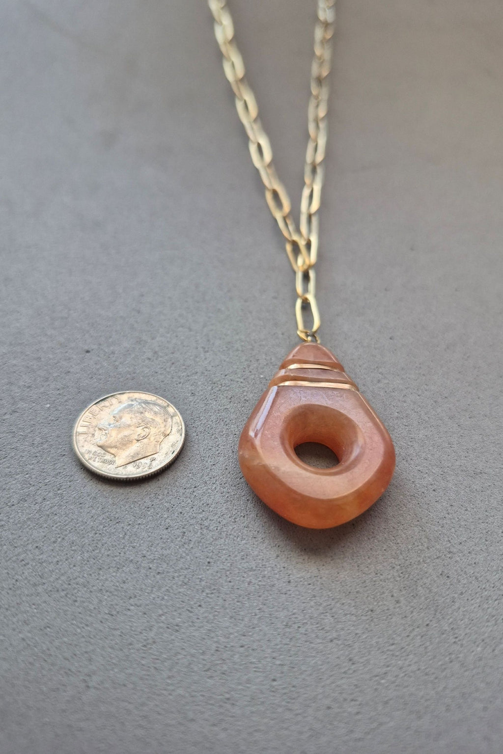 Artisan Boho Honey stone pendent