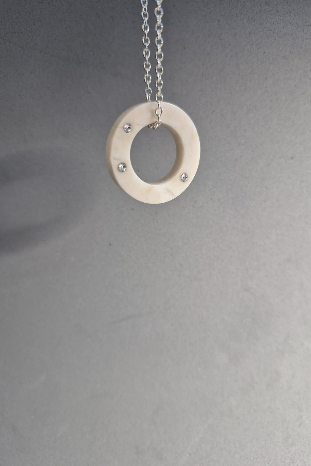 Stone circle with crystals necklace