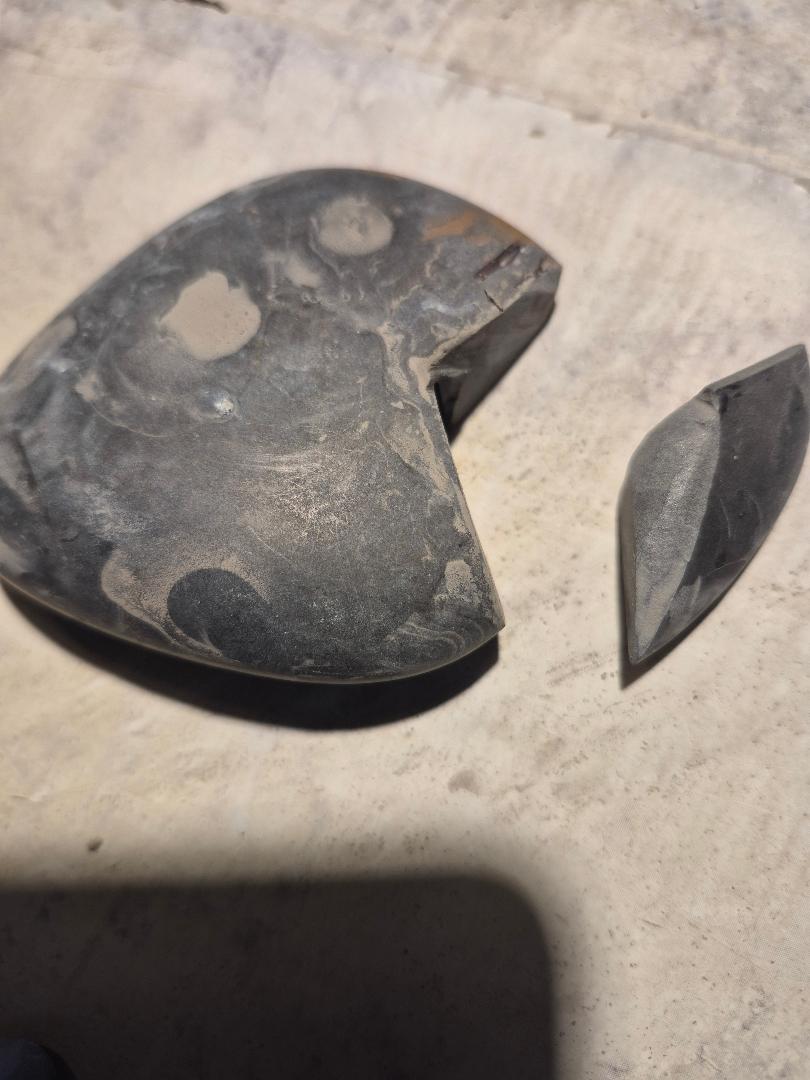 Handmade Black Stone Cabochon Pendant Necklace | 18" Sterling Silver Chain