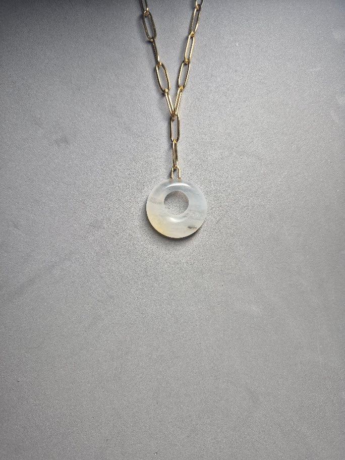 Stone necklace ring shape