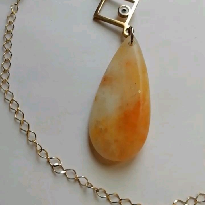 Boho Quartz Artisan Necklace with Sea Glass Charm & Evil Eye