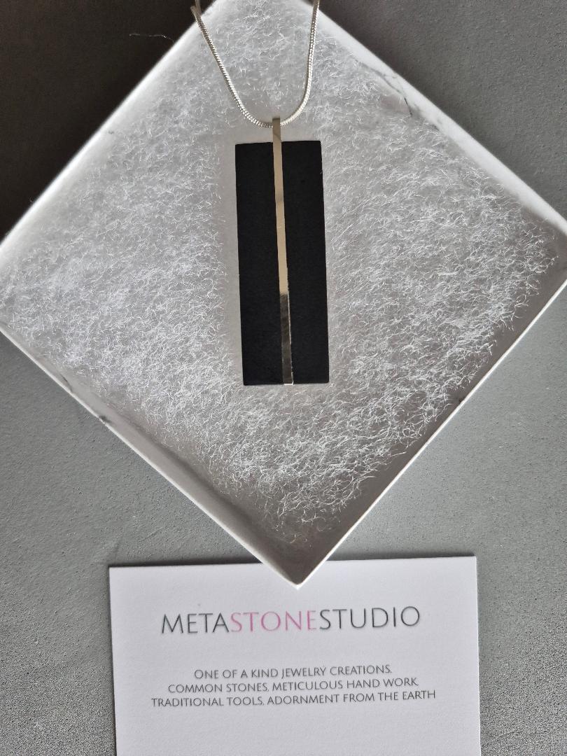 Minimalist Black Stone Pendant
