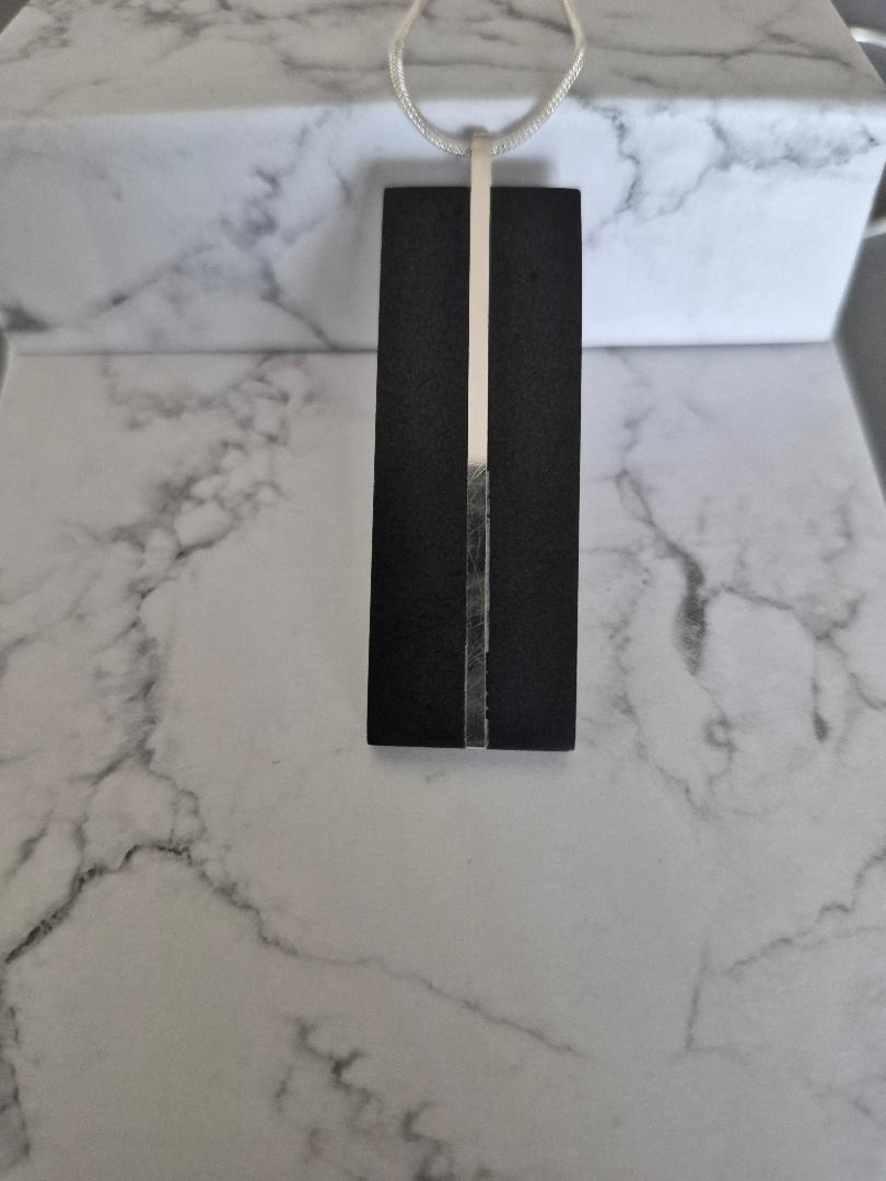 Minimalist Black Stone Pendant