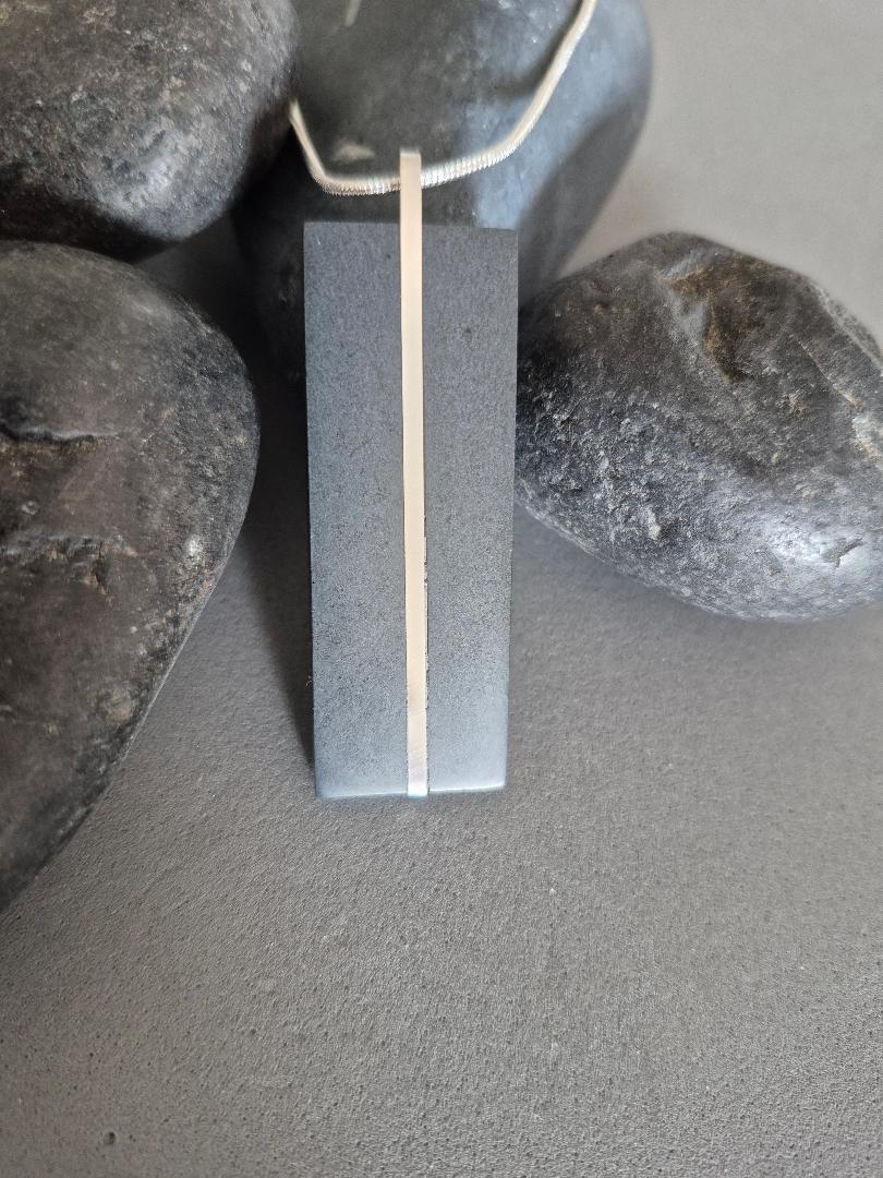 Minimalist Black Stone Pendant